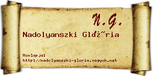 Nadolyanszki Glória névjegykártya